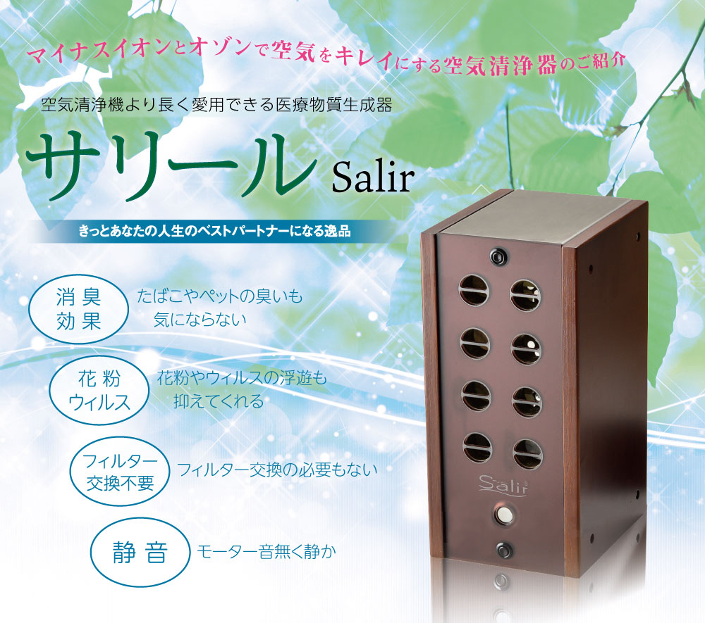 箱付属品ありSalir-サリール‐KO1012　ブラウン エアーヴィーナス　空気活性清浄器